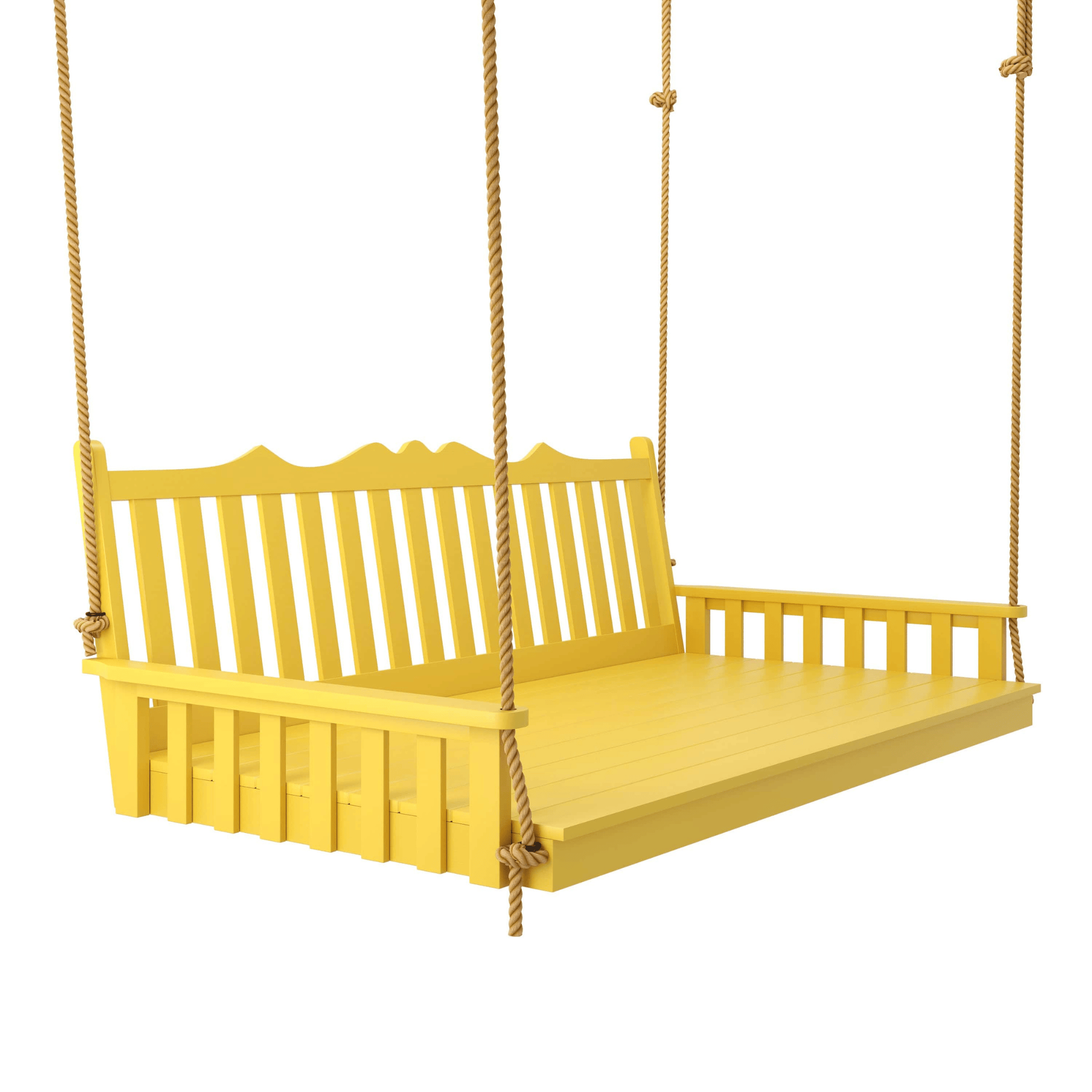 Keystone Amish Co. 5 Foot York Porch Swing Bed, Canary Yellow Paint