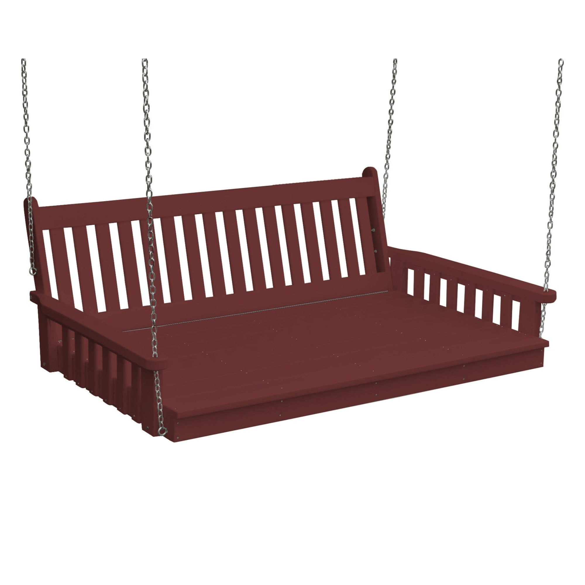 Keystone Amish Co. 4 Foot Franklin Recycled Plastic Swing Bed, Cherry Wood