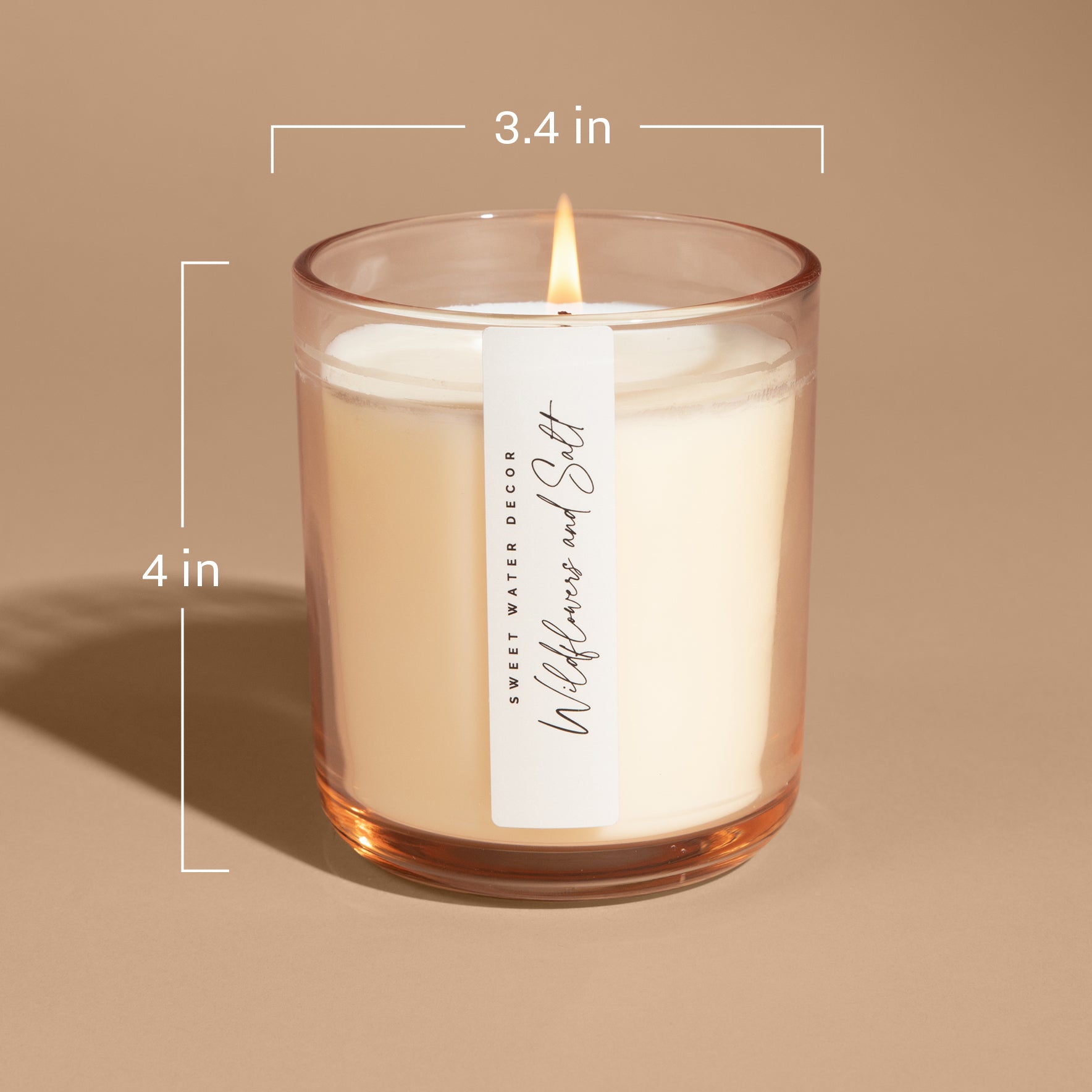 Merry and Bright Soy Candle - Tinted Glass Jar - 12 oz
