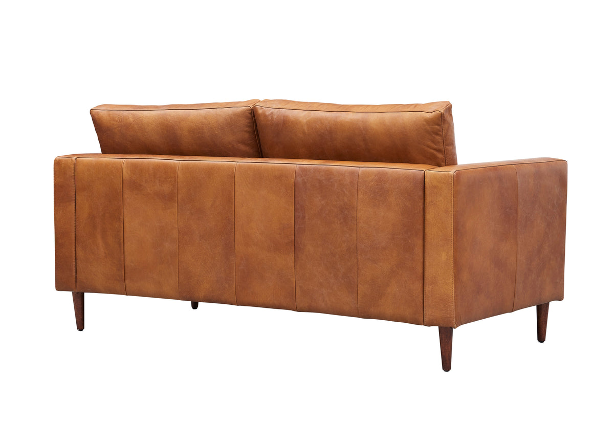 Alamo Top Grain Leather Love Seat - Light Brown