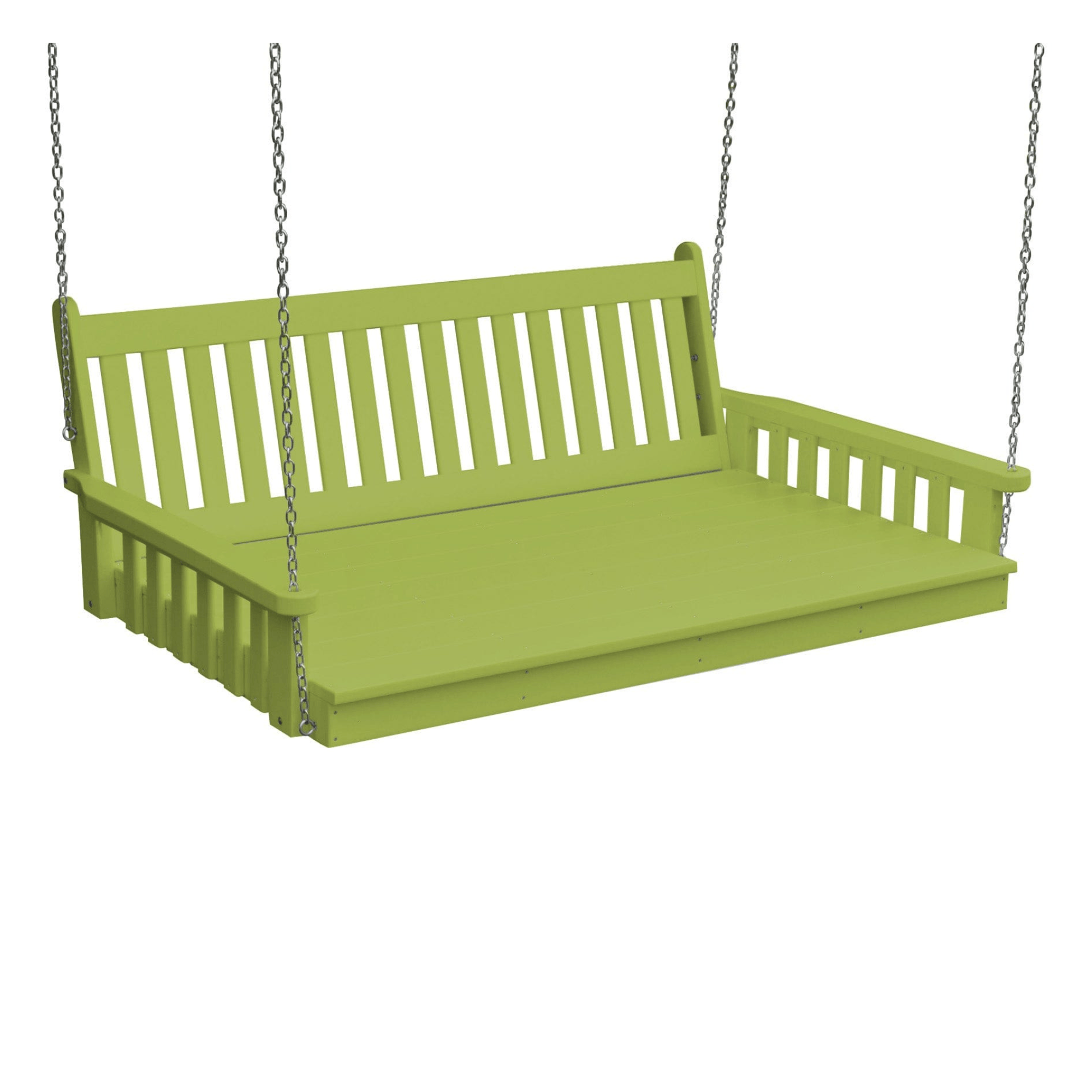 Keystone Amish Co. 4 Foot Franklin Recycled Plastic Swing Bed, Tropical Lime