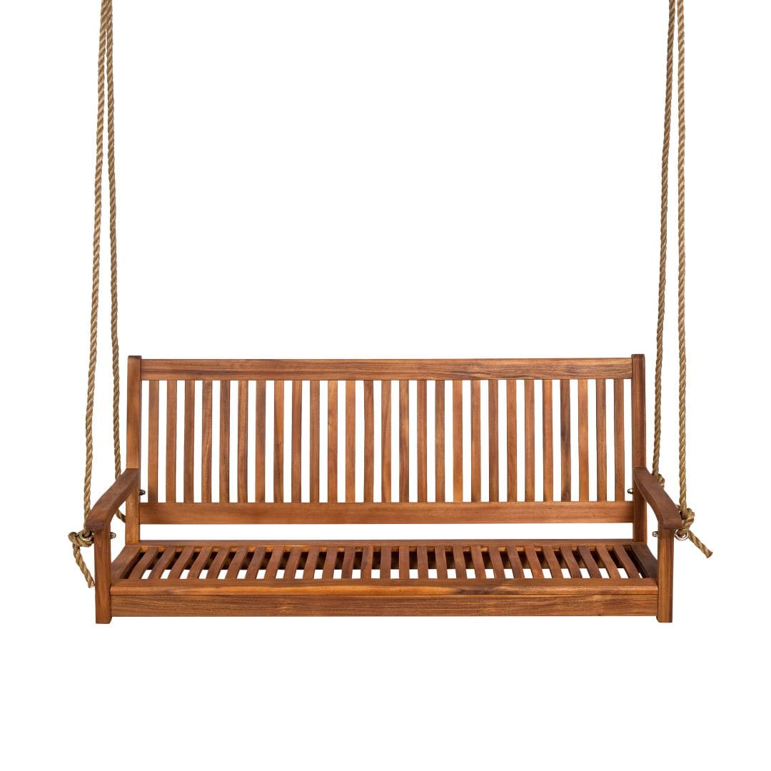 East Green Hayden Acacia Porch Swing