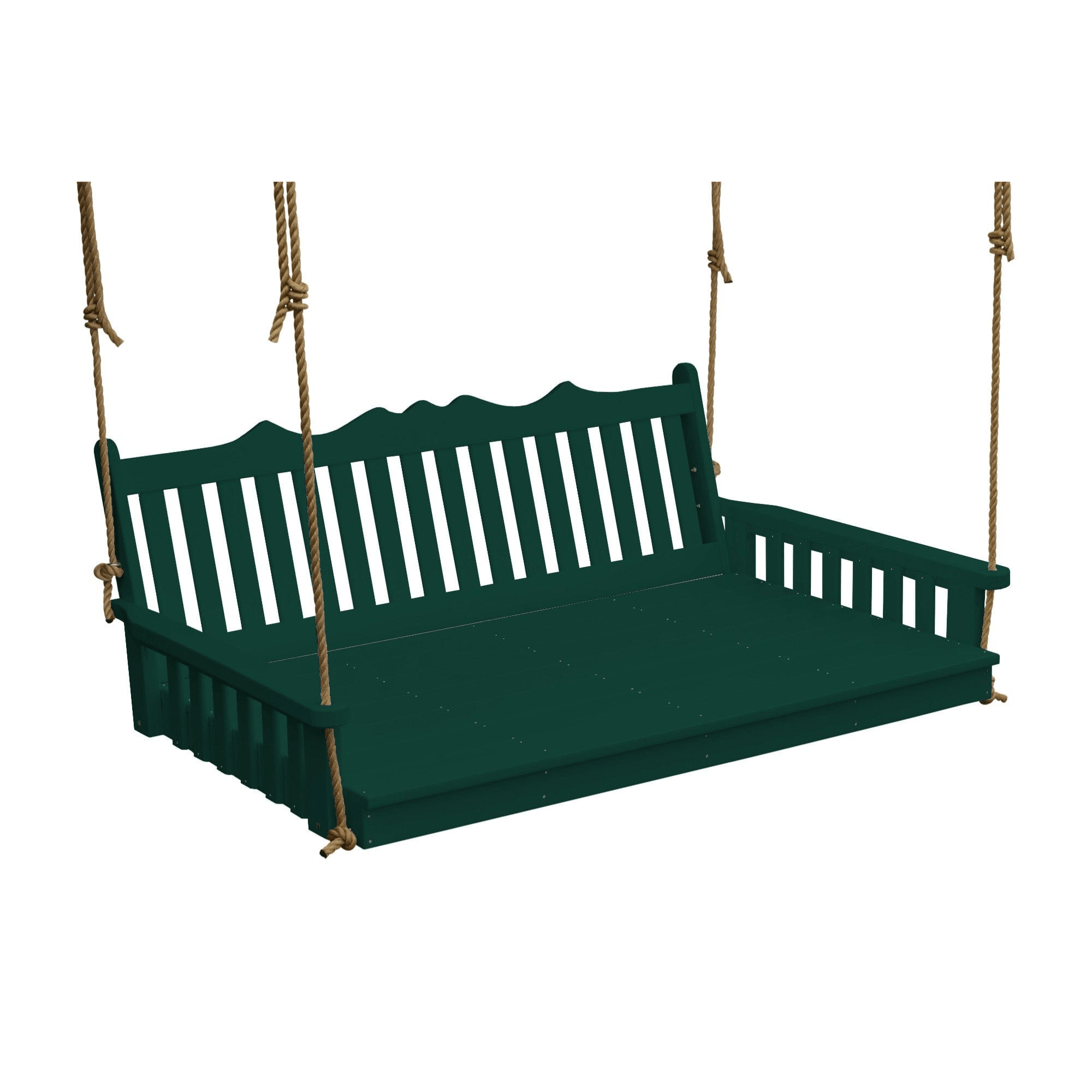 Keystone Amish Co. 5 Foot York Recycled Plastic Swing Bed, Turf Green