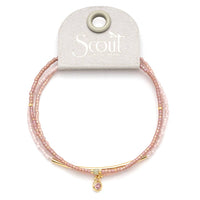 Tonal Chromacolor Miyuki Bracelet Trio - Blush/Gold