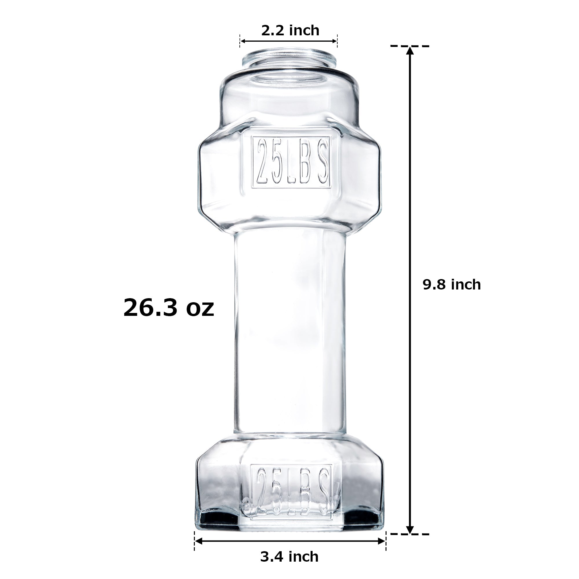 2 Set Dumbbell Beer Whiskey Glasses Giant Lifting Beers 26OZ Glass Large Weightlifti