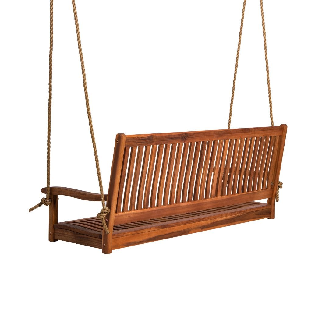 East Green Hayden Acacia Porch Swing