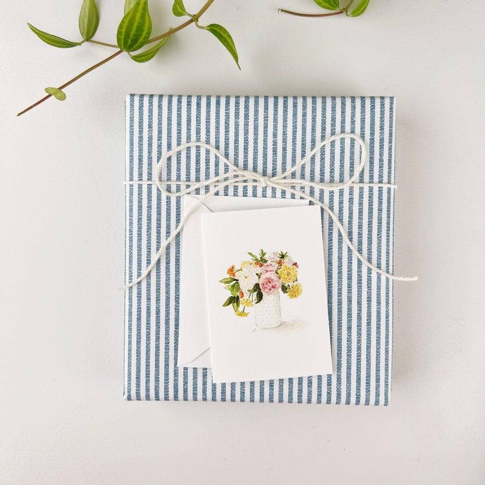 Hobnail bouquet mini enclosure notecard