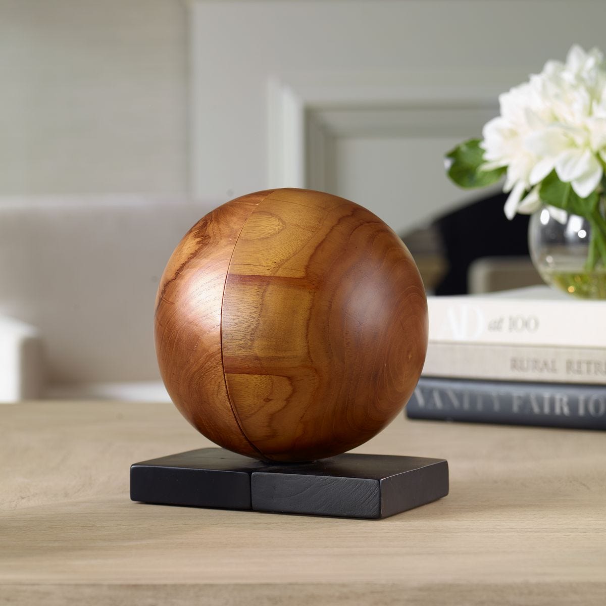 Teak and Noir Bookends - Set of 2