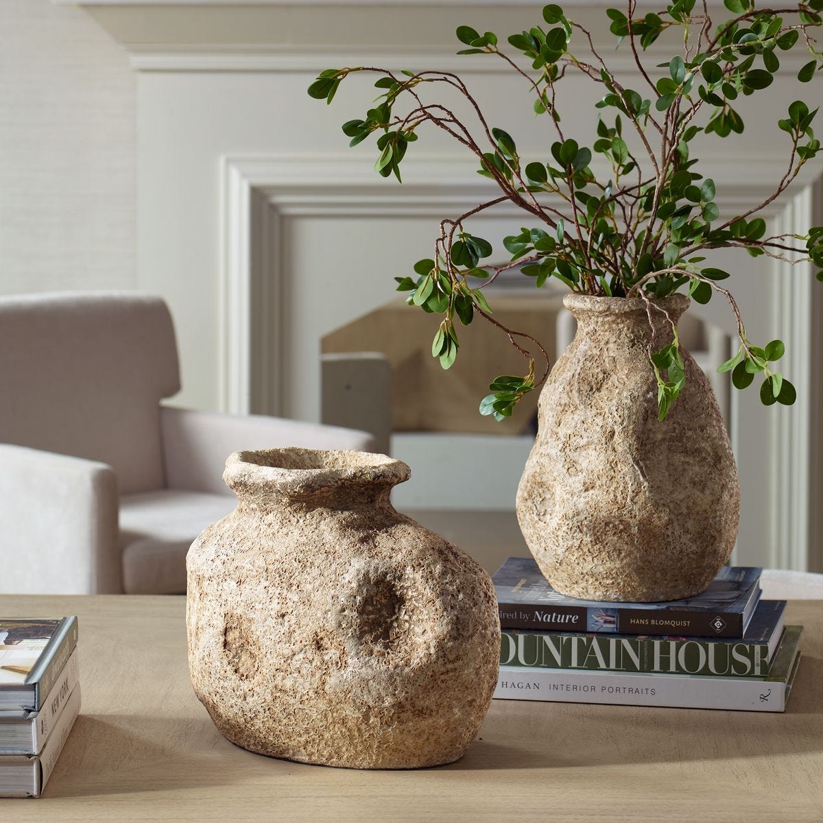 Ancient Echos Indoor-Outdoor Vases - Set of 2