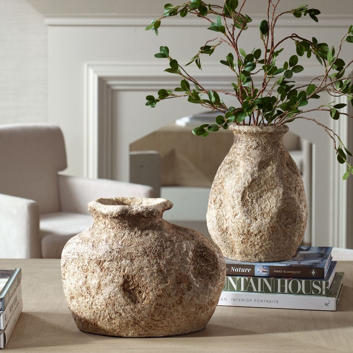 Ancient Echos Indoor-Outdoor Vases - Set of 2