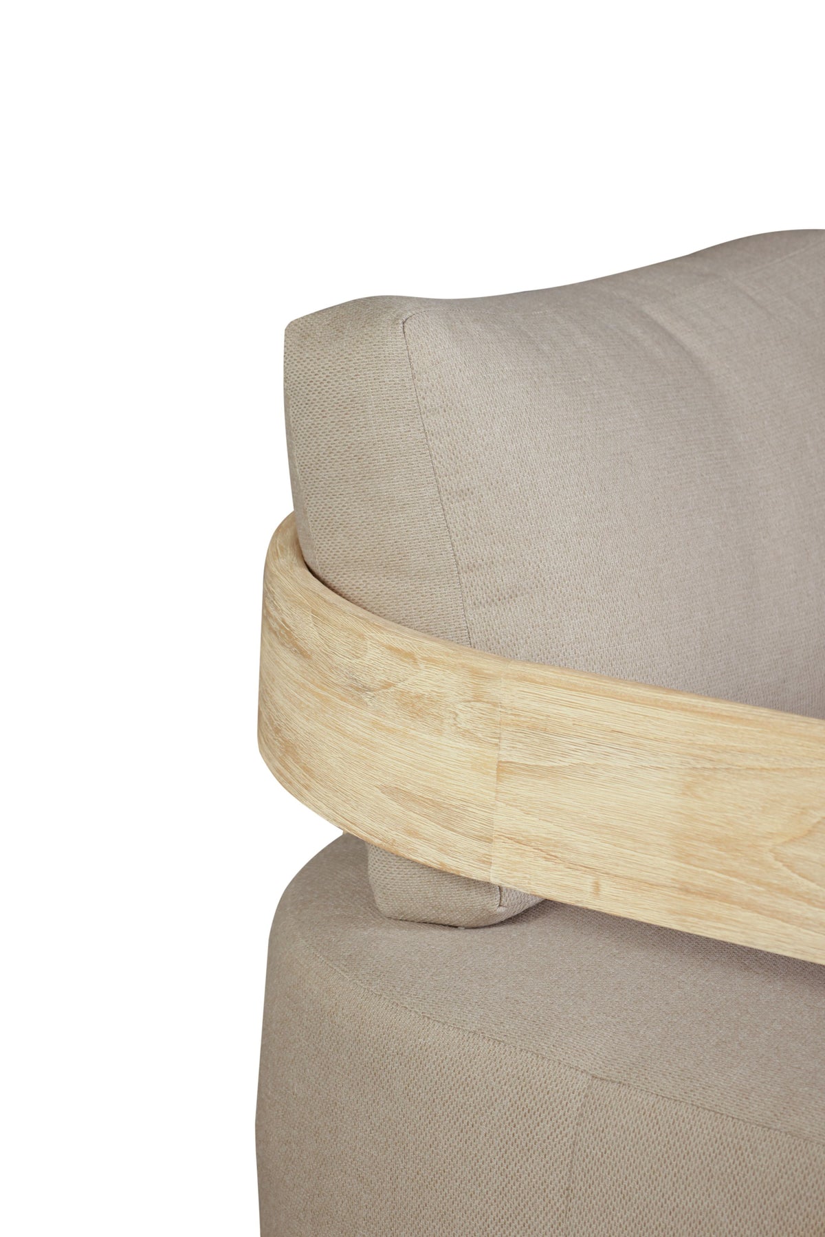 Eclipse Outdoor Solid Teak Wood Chair Natural Look - Gray Fabric