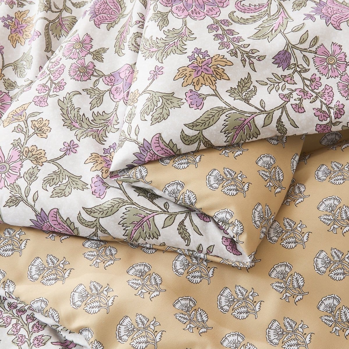 Lillian Block Print Reversible Comforter Set 5Pc