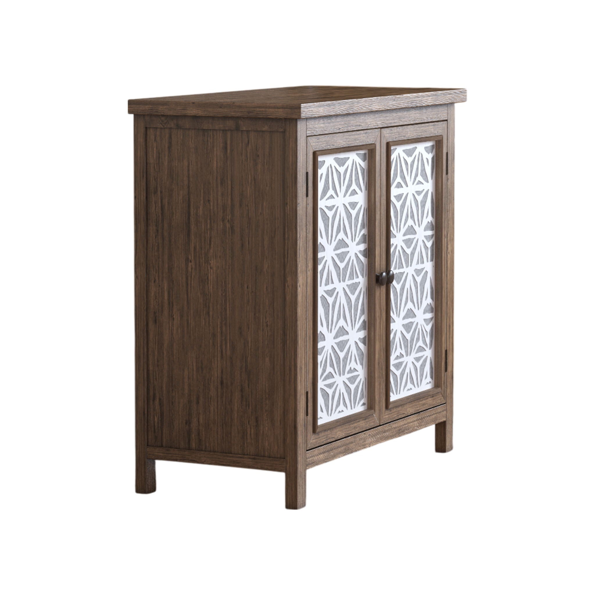 Storage Cabinet, Organizer - Brown Antique White