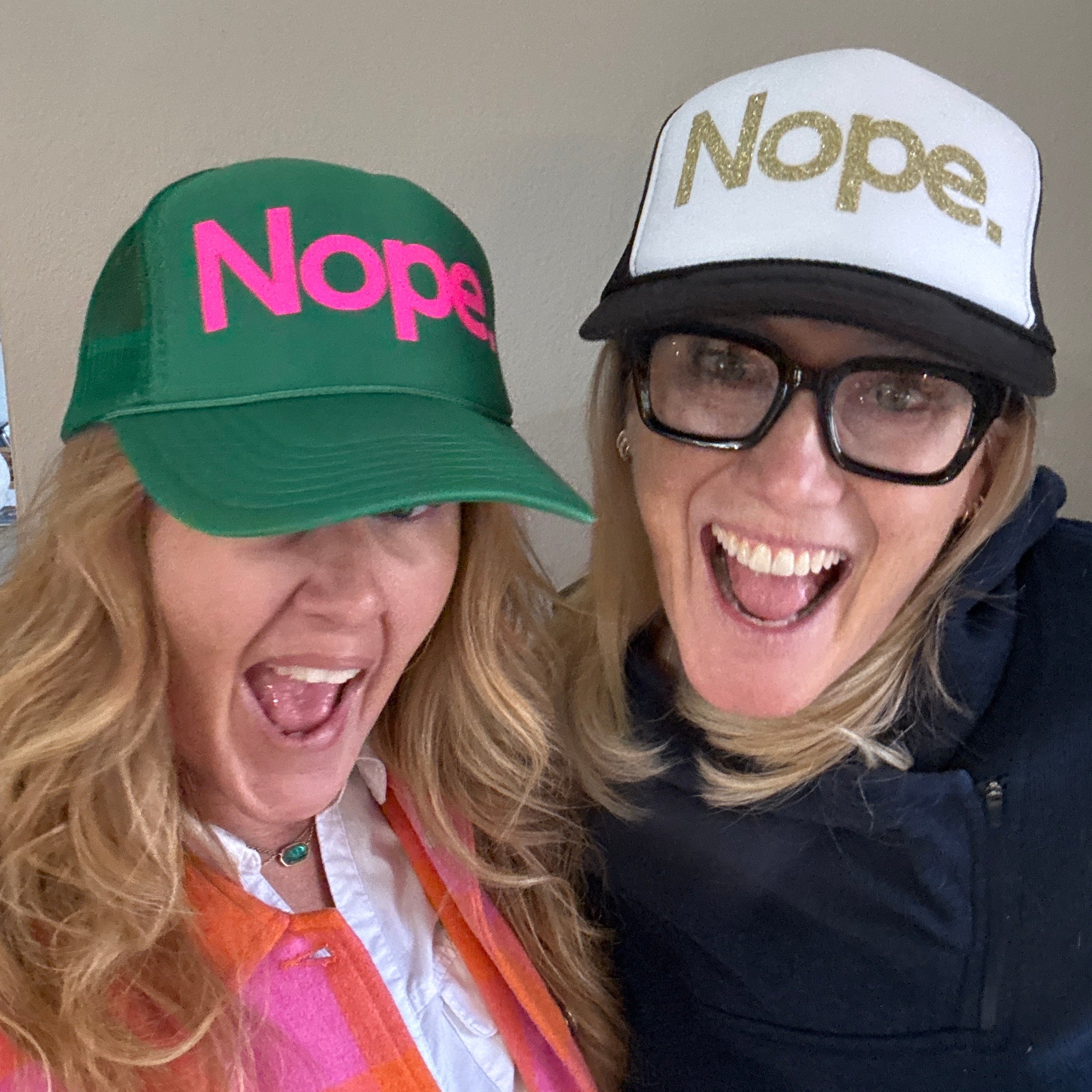 Midlifers Nope. black and white trucker hat