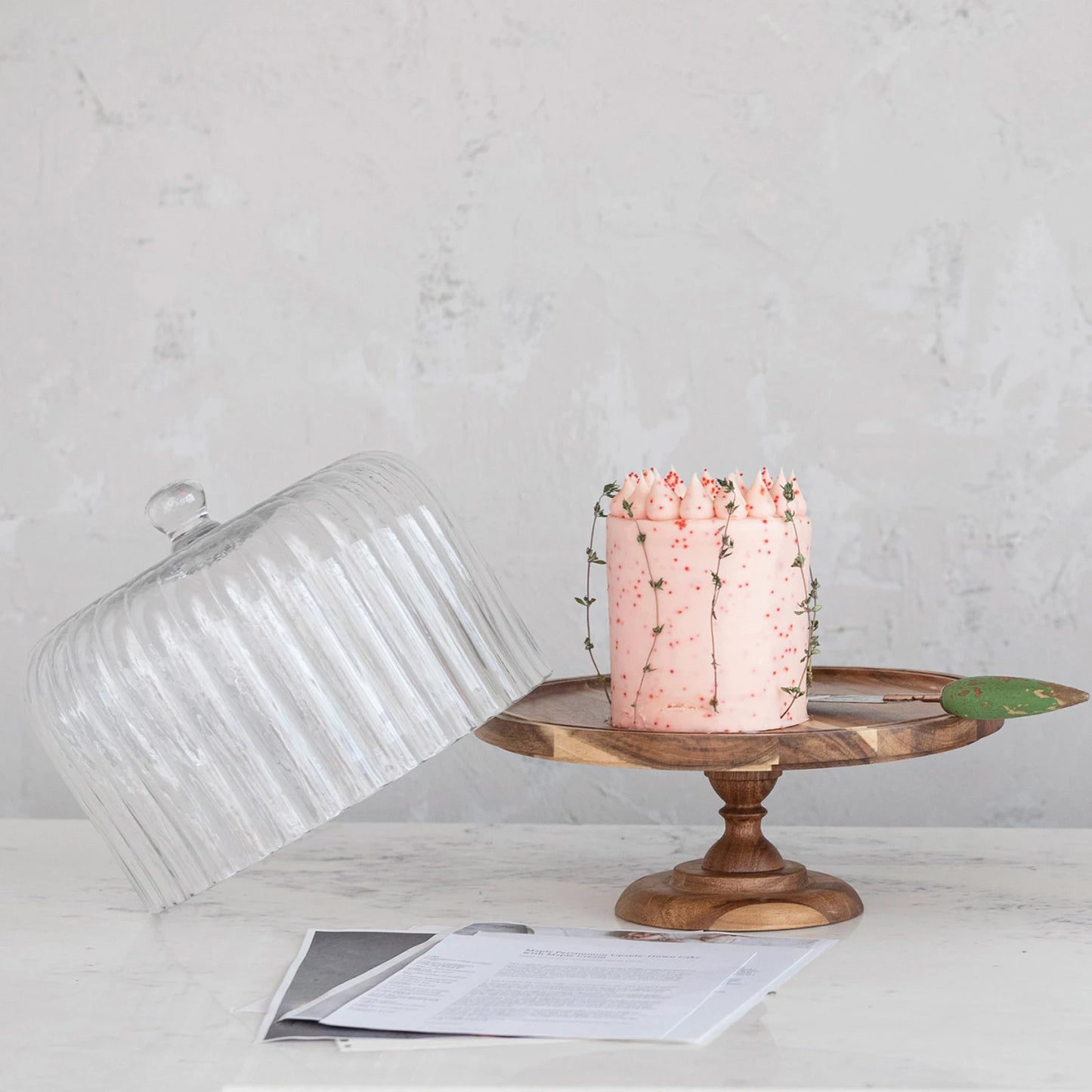 Fluted Glass Cloche