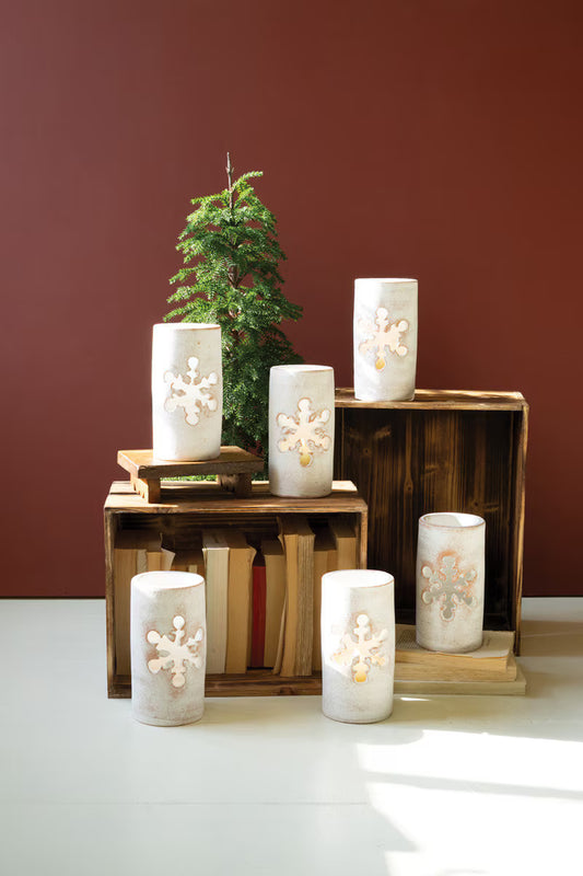 Clay Snowflake Luminary