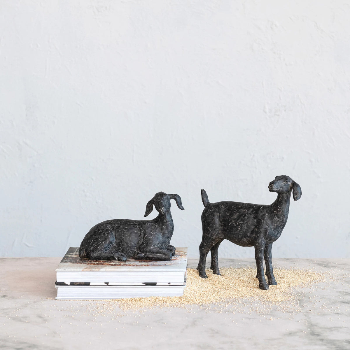 Resin Goat, Cast Iron Finish