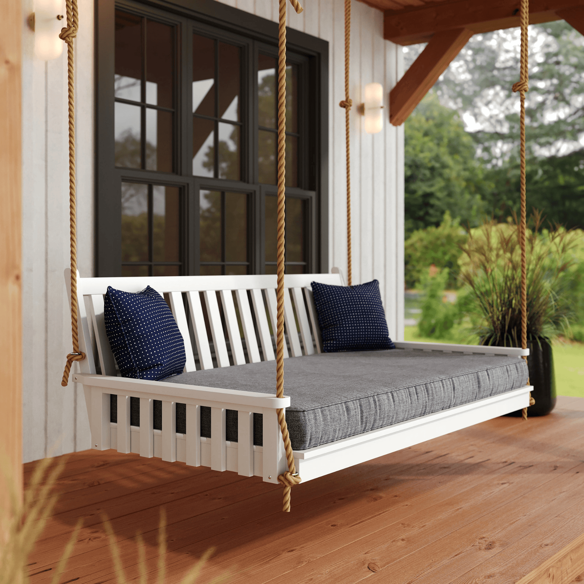 Keystone Amish Co. 6 Foot Franklin Recycled Plastic Swing Bed, Aruba