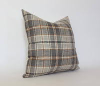 Brown Plaid Throw Pillow Cover