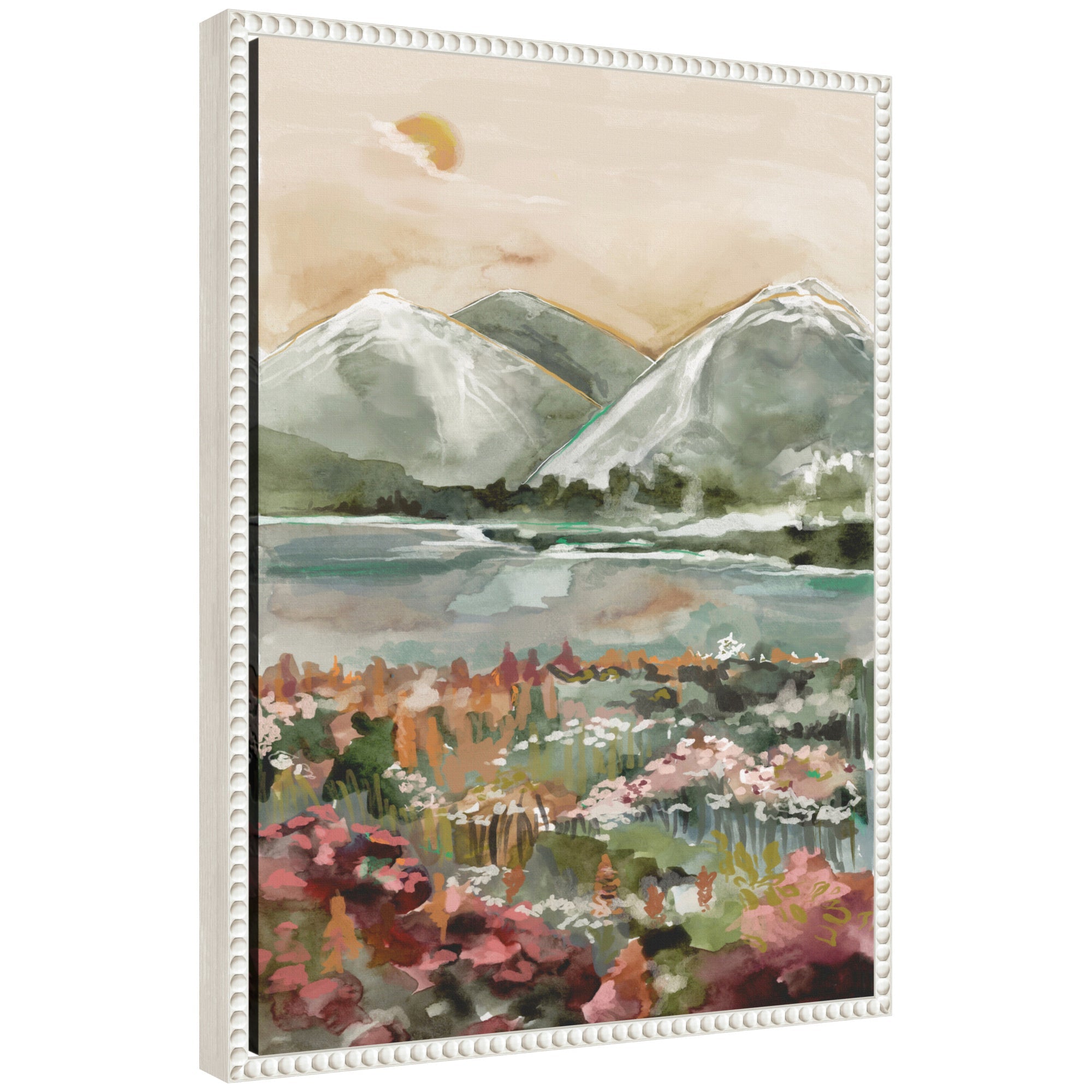 Sylvie Neutral Landscape 03 Framed Canvas by Annie Quigley