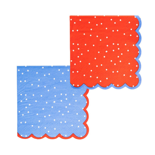 American Polka Dot Cocktail Napkin Set