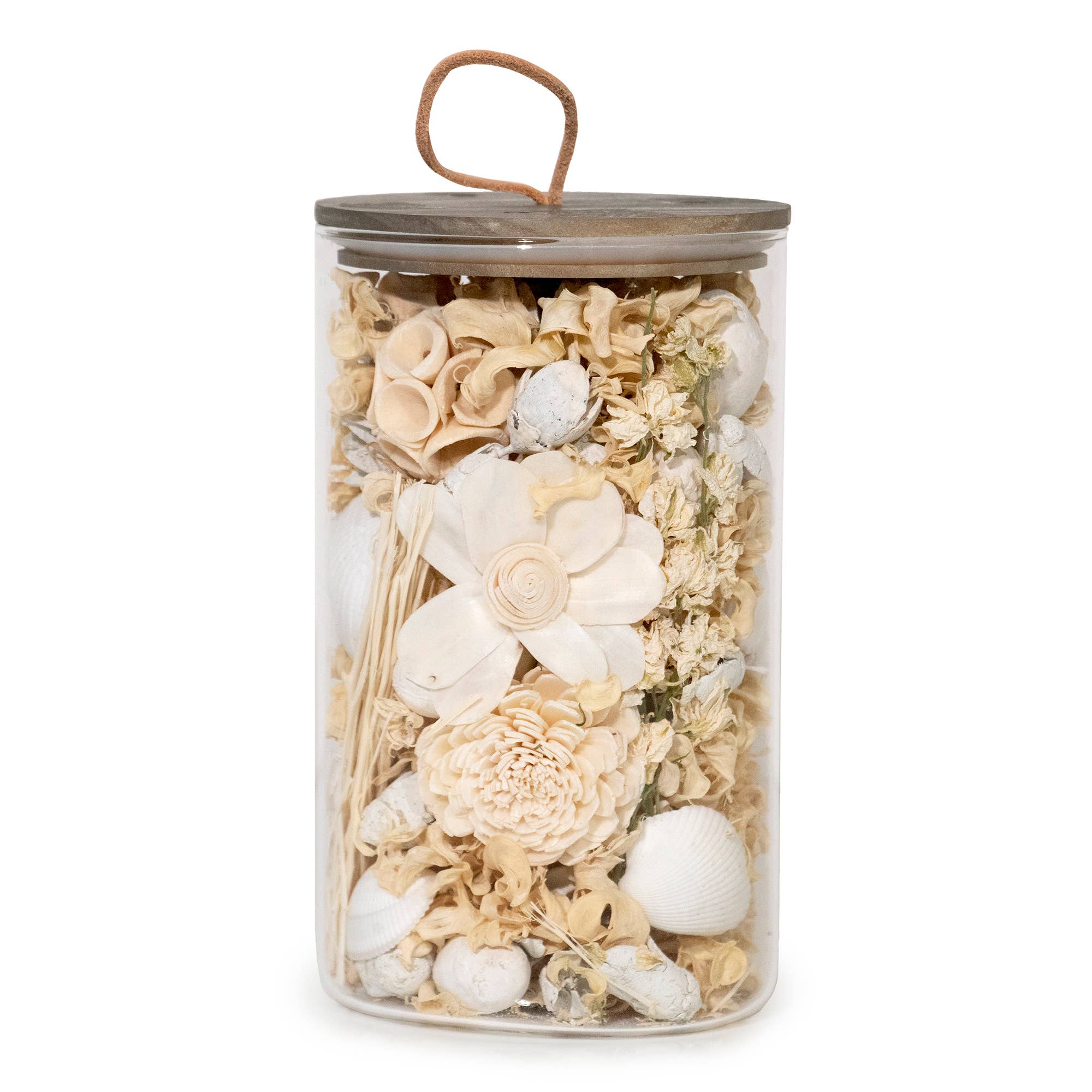 White Selenite & Sandalwood Potpourri Jar