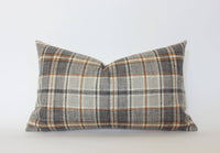 Brown Plaid Throw Pillow Cover