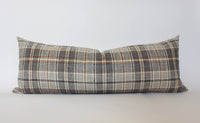 Brown Plaid Throw Pillow Cover