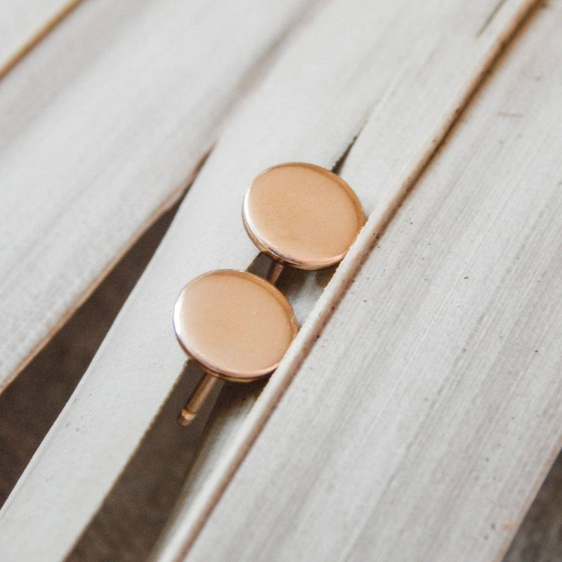 Circle Stud Earrings - Hypoallergenic, Waterproof, Dainty