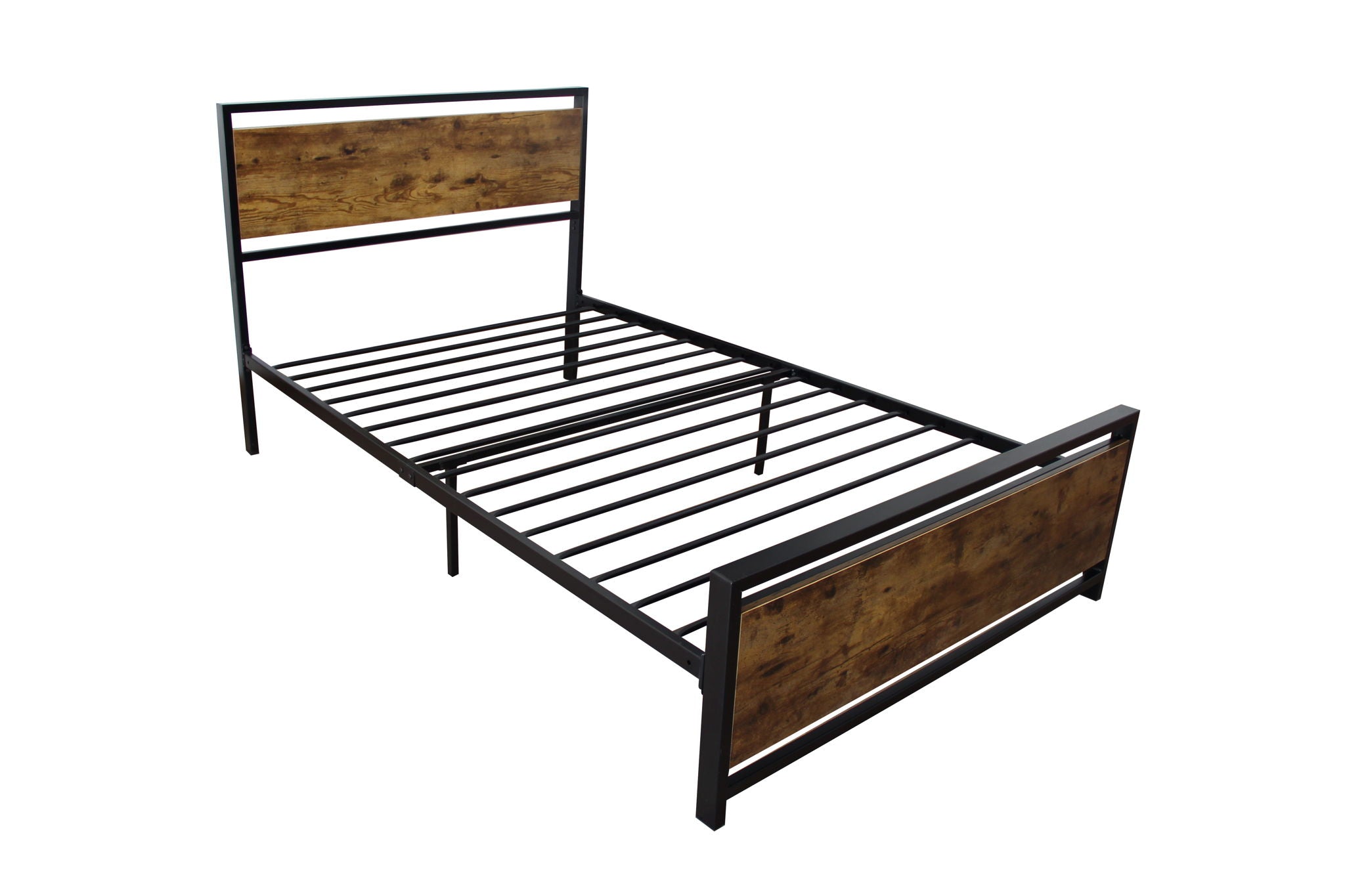 Twin Size Metal Bed Frame, Modern Style and Comfort - Black