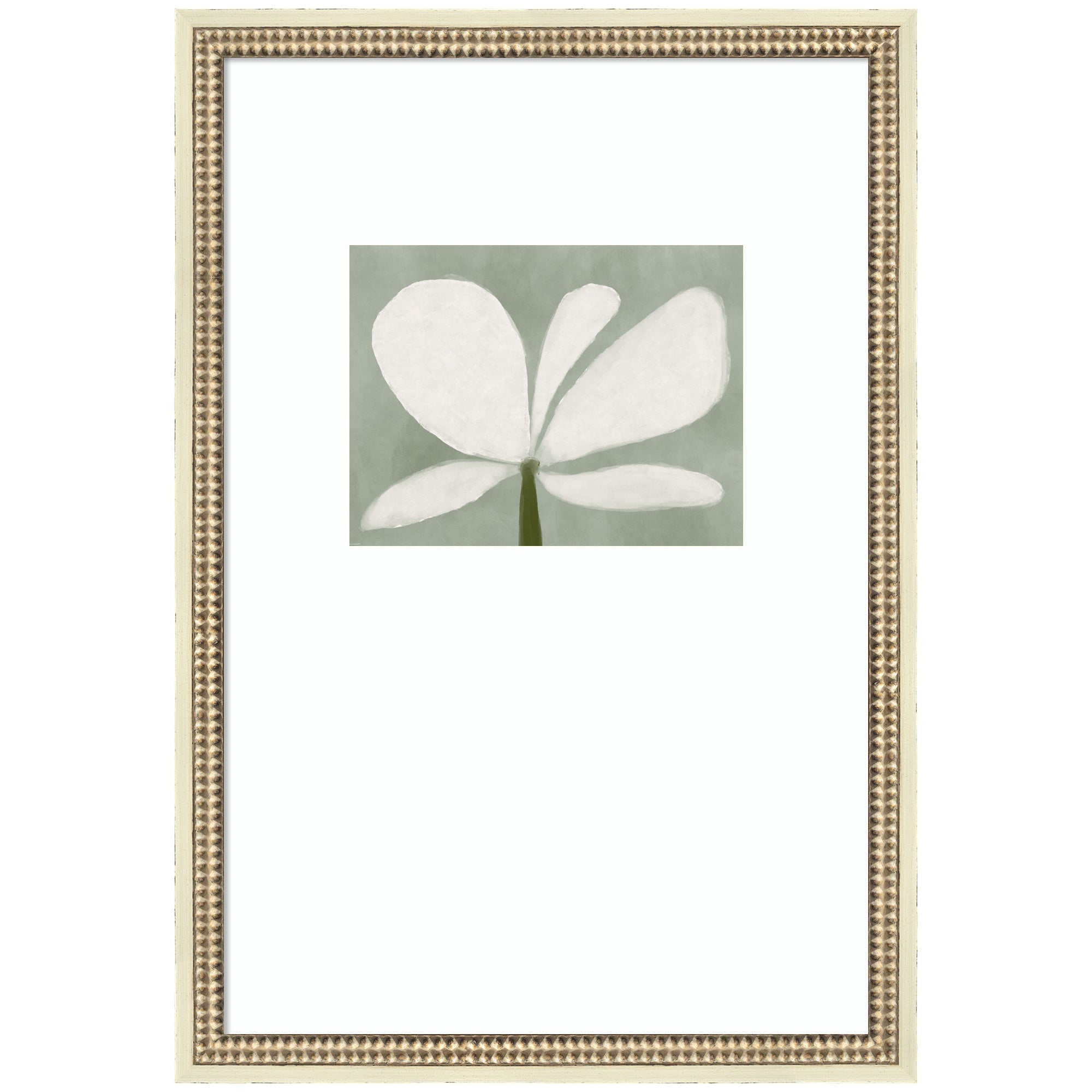 White Floral No. 2 by Gabrielly Guedes Framed Wall Art Print