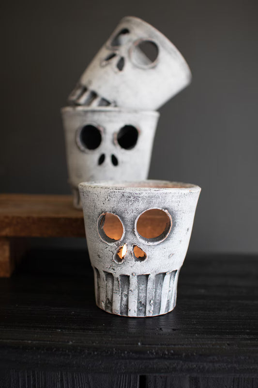 Halloween Skull Votive Holders