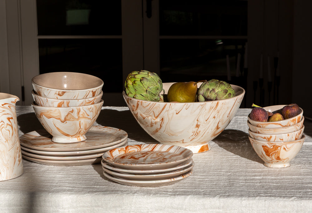 Marbled Terra Serving Bowl