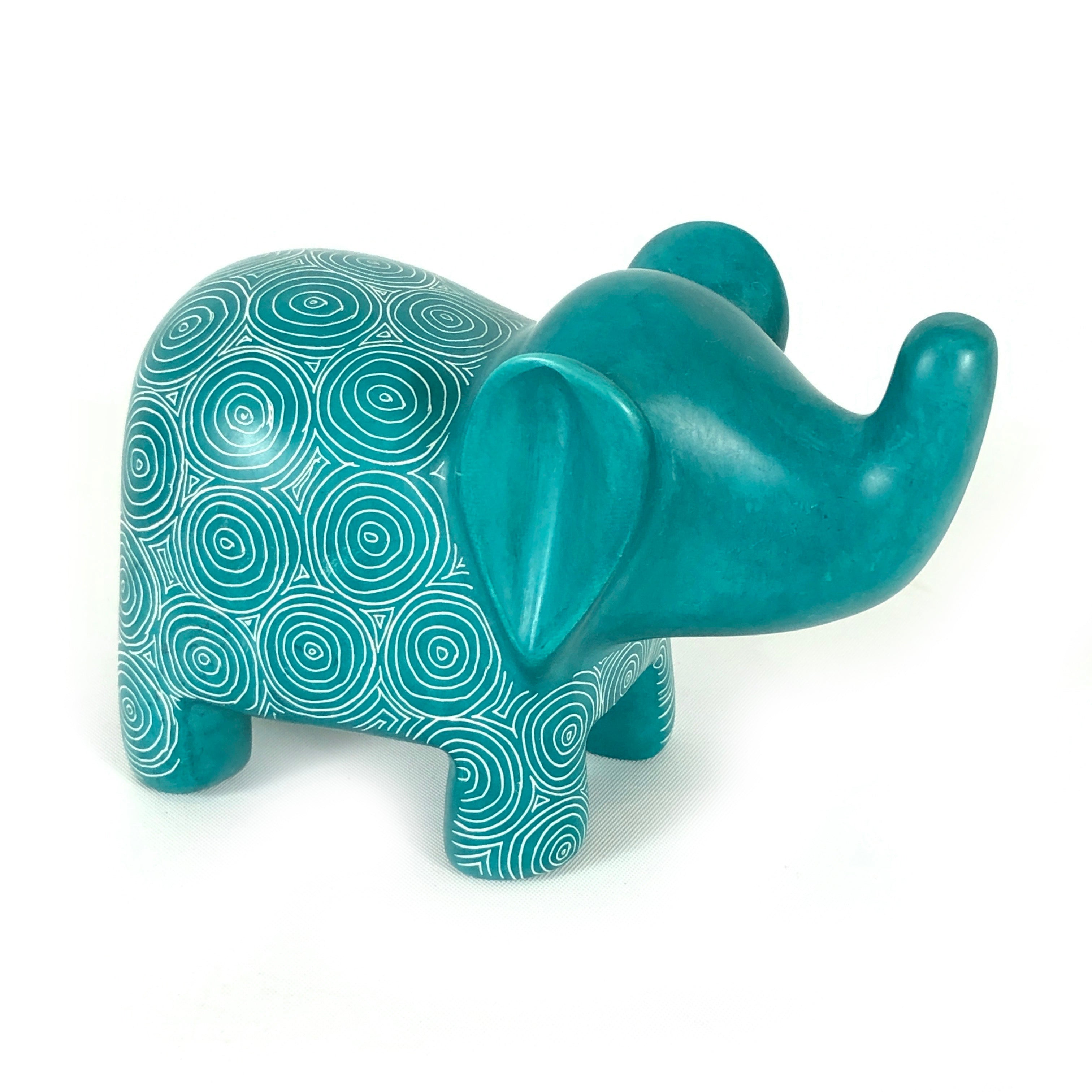 Ocean Green Elephant - Soapstone