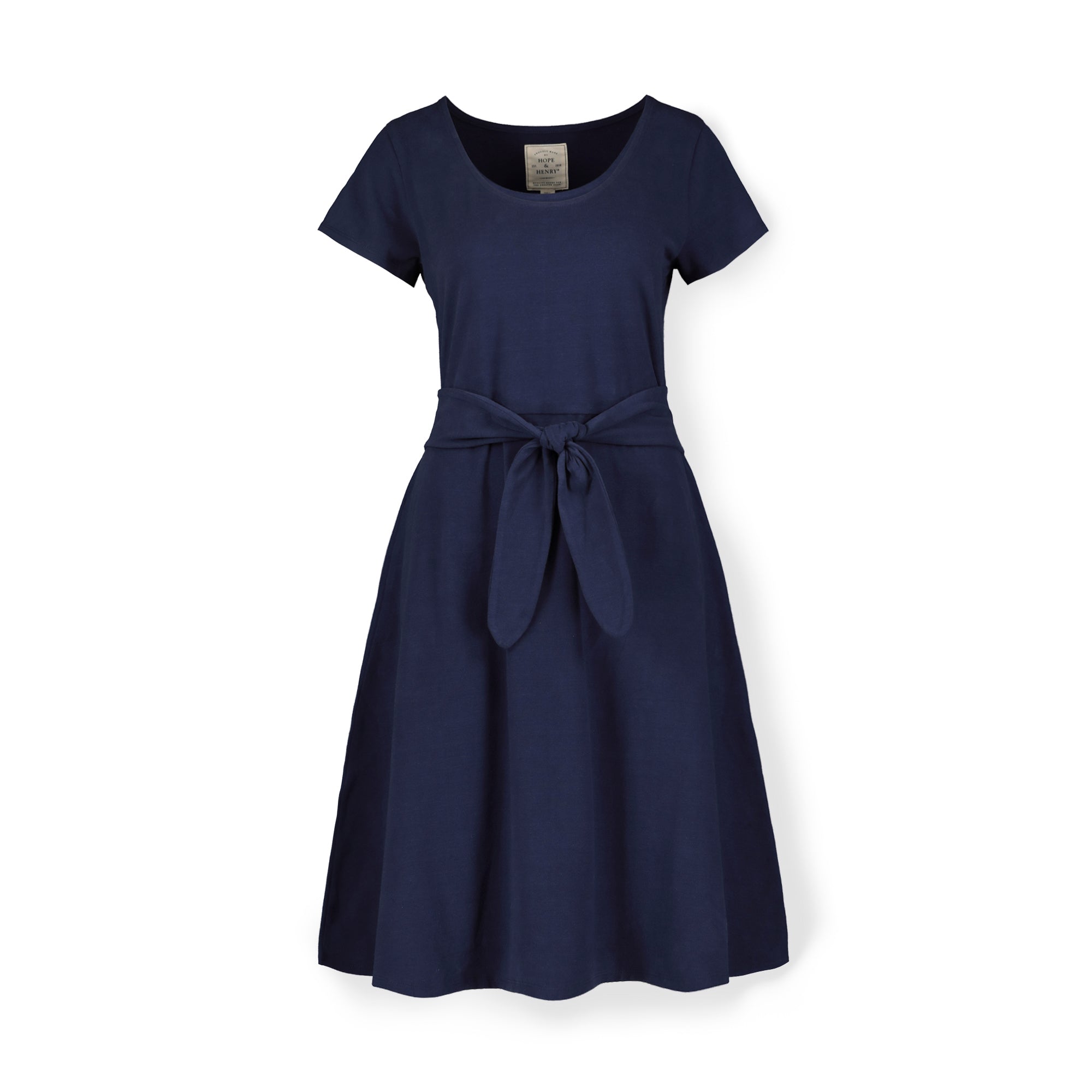 Organic Tie-Waist Knit Dress