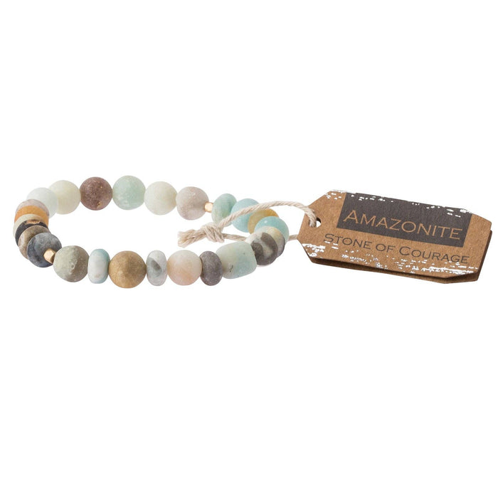 Amazonite Stone Bracelet - Stone of Courage