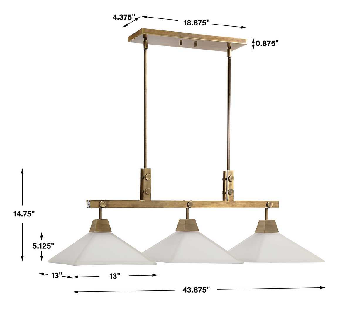 Brookdale 3-Light Linear Chandelier