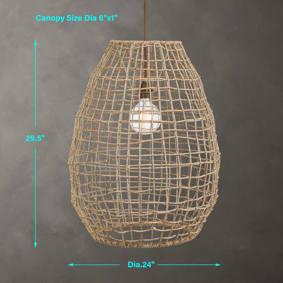 Cross Weave 1-Light Pendant