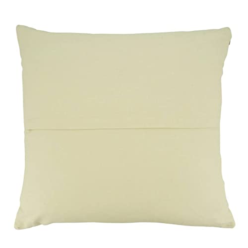 Fennco Styles Multicolor Striped Woven Cotton Decorative Throw Pillow Cover 20" W x 20" L - Handmade Textured Cushion Case for Home, Couch, Bedroom, Living Room and Office Décor