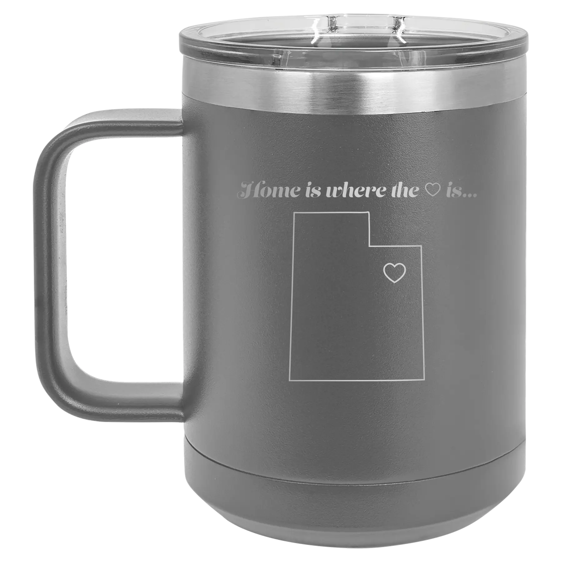 Utah Heart 15 oz Mug | Dark Gray