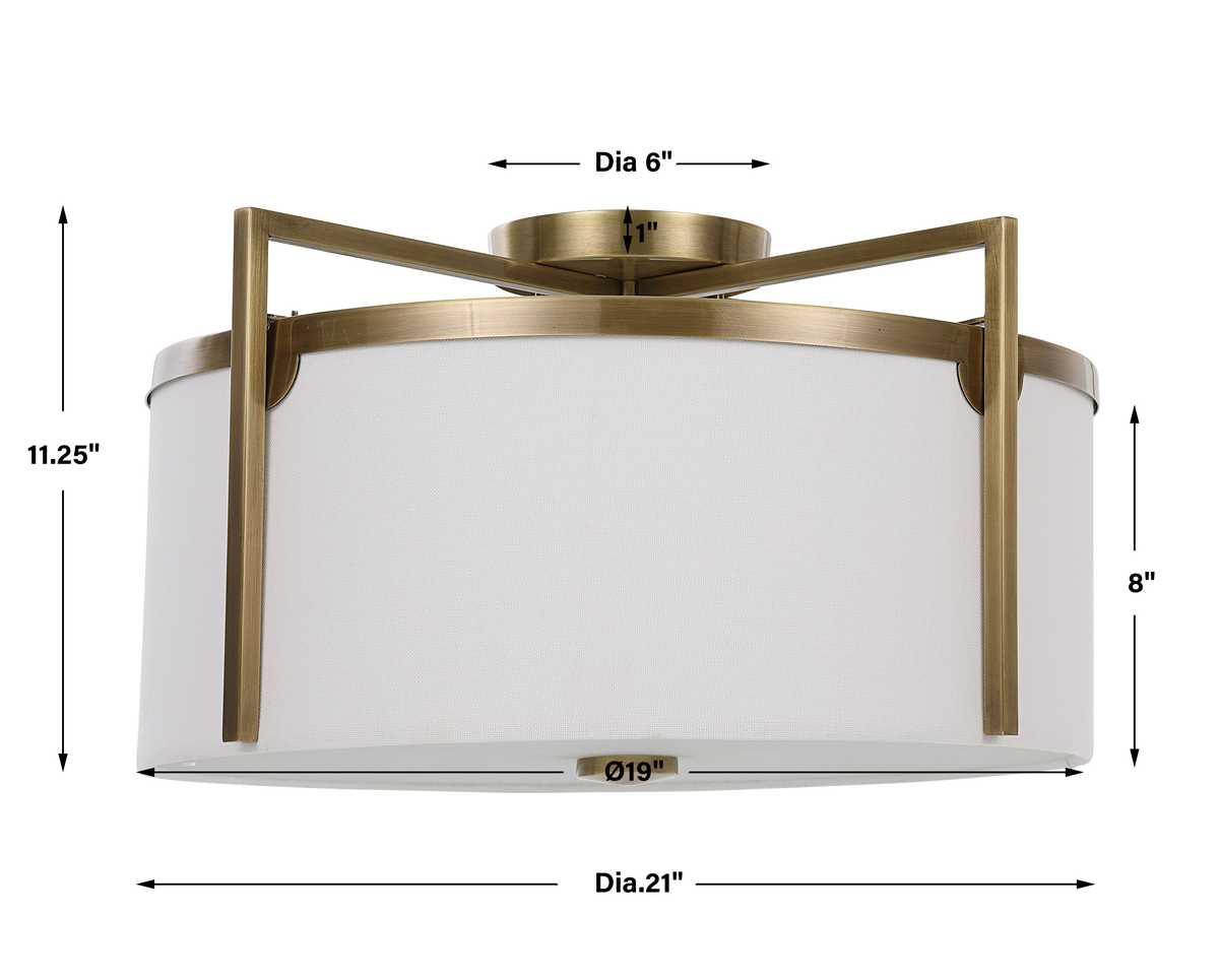 Colfax 3-Light Semi-Flush Ceiling Light