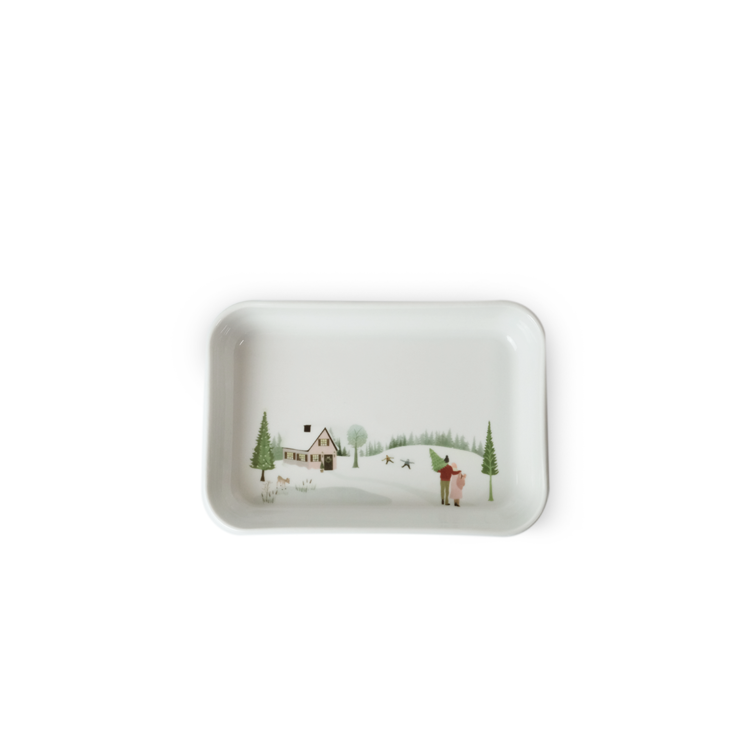 Winter Decor Plisse Tapas 7 x 4.5", Set of 4