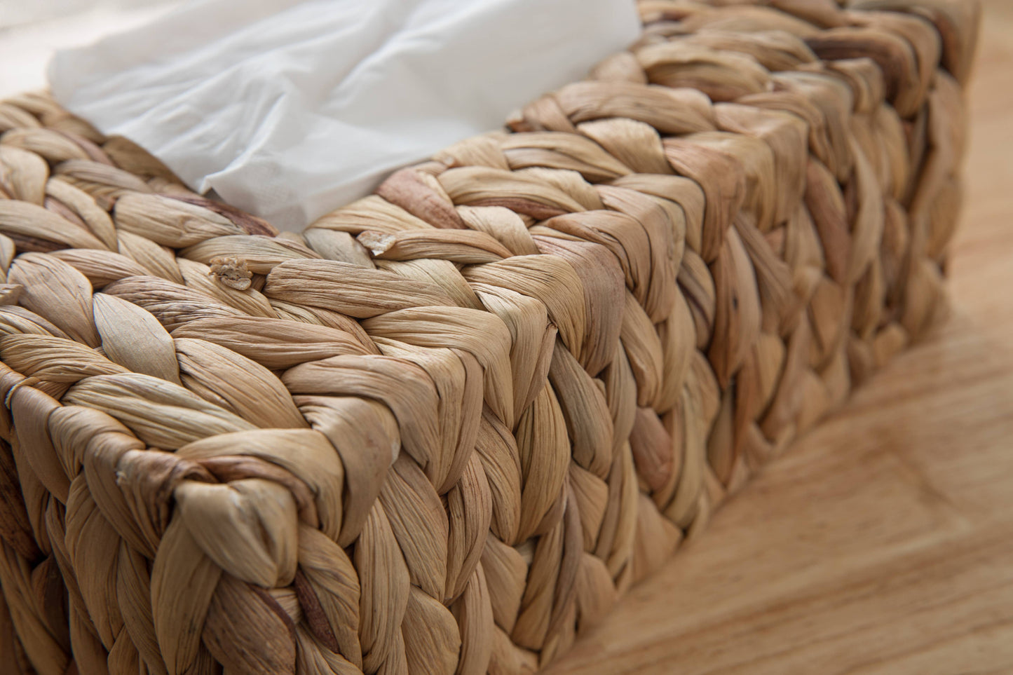 Wicker Water Hyacinth Tissue Box Cover Rectangle