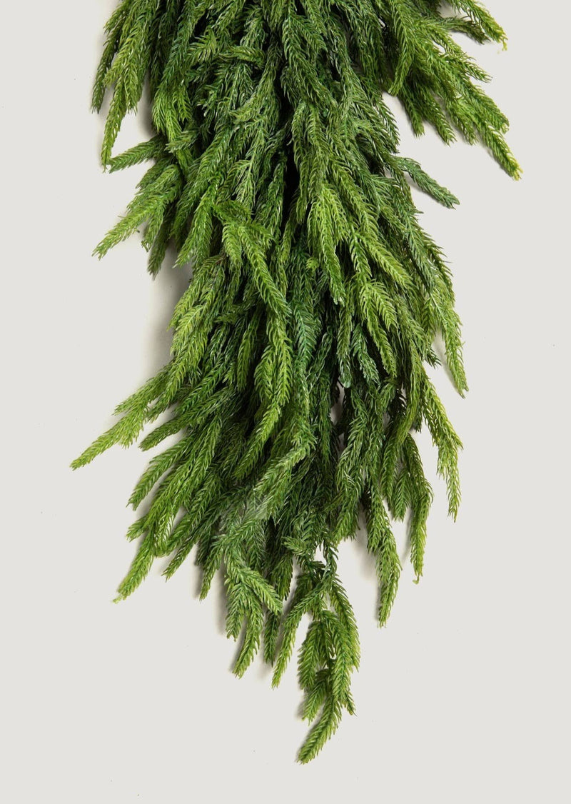 Afloral Real Touch Deluxe Norfolk Pine Garland - 96"