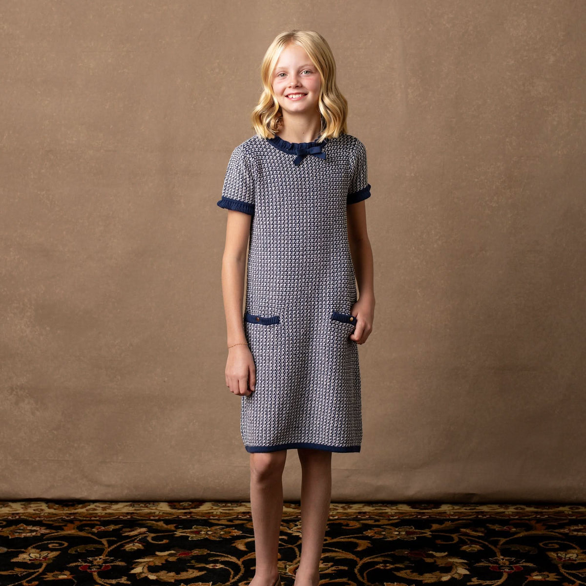 Organic Ruffle Edge Sweater Dress - Baby