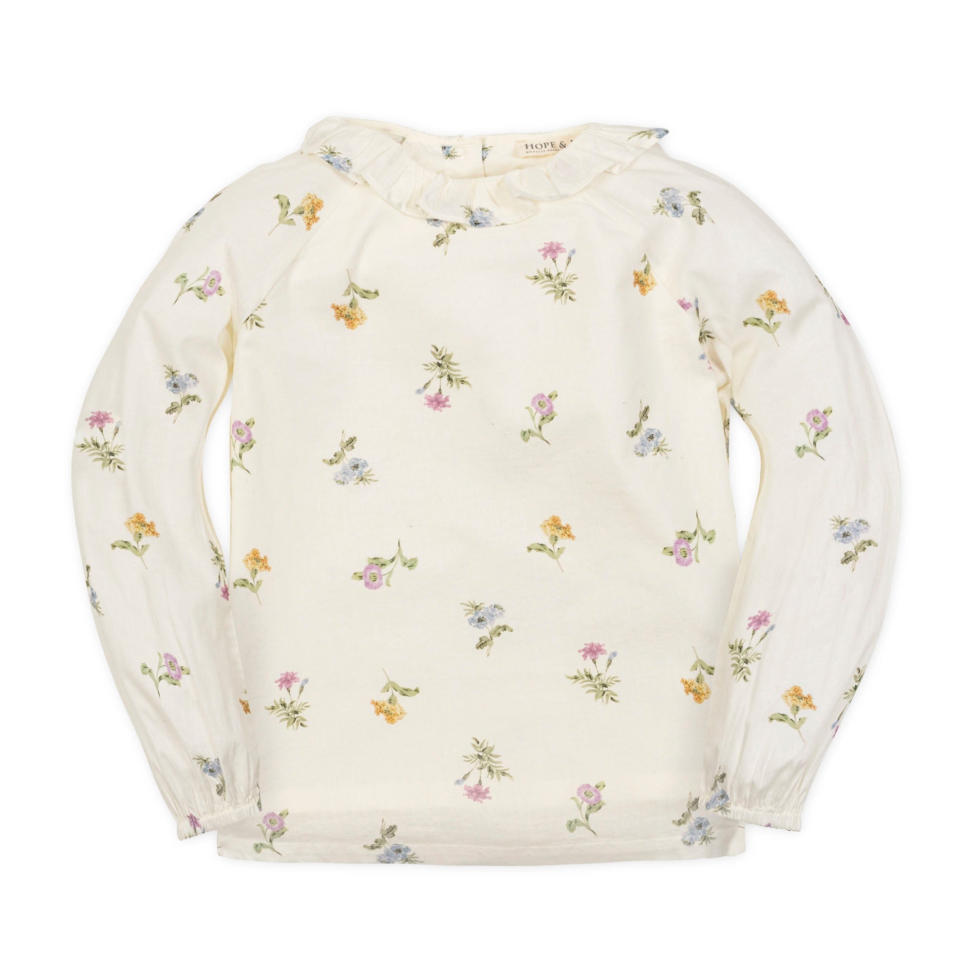 Organic Ruffle Collar Top