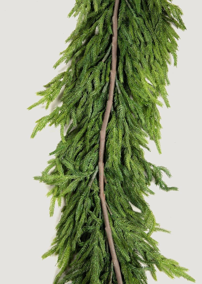 Afloral Real Touch Deluxe Norfolk Pine Garland - 96"