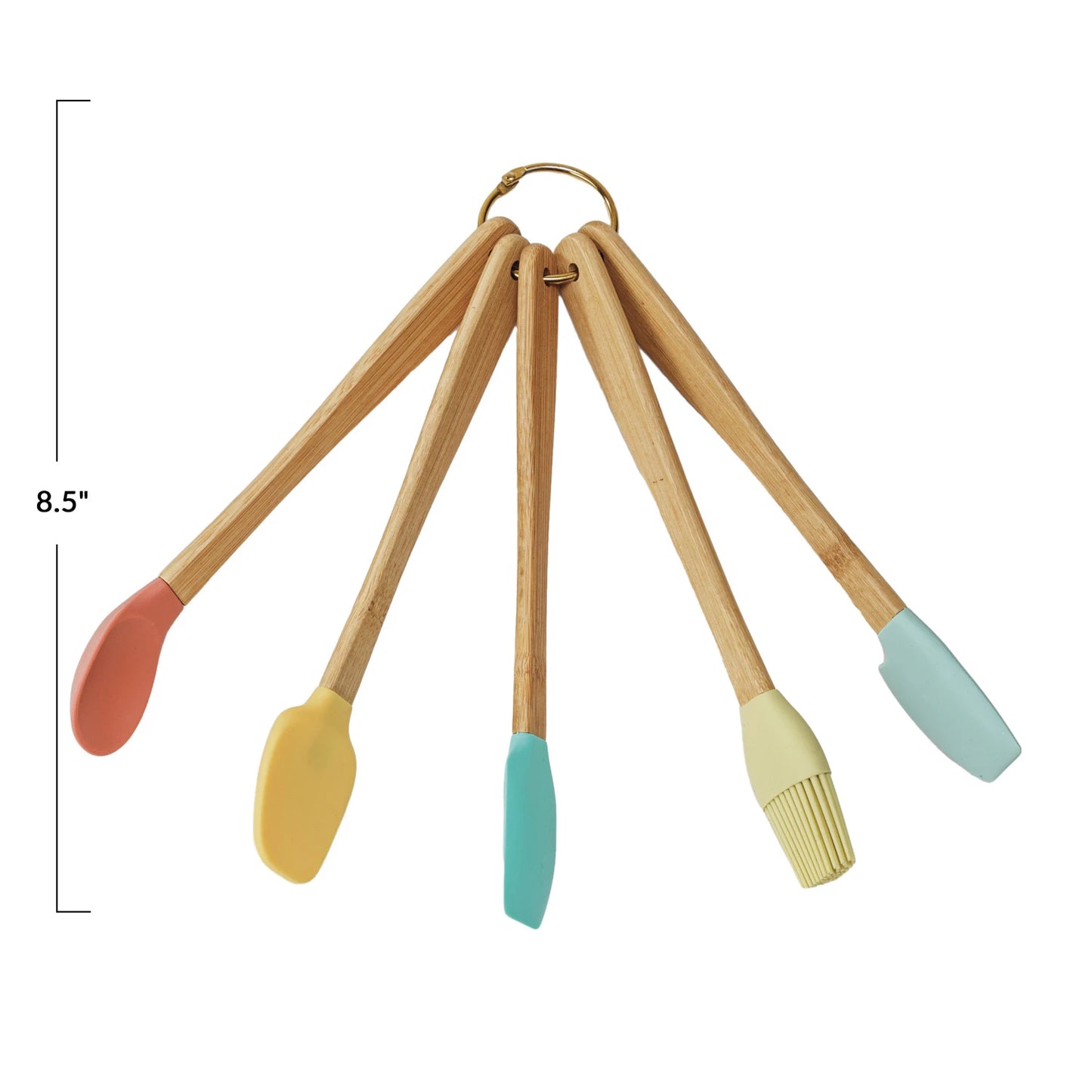 Silicone & Beech Wood Mini Kitchen Utensils Brights