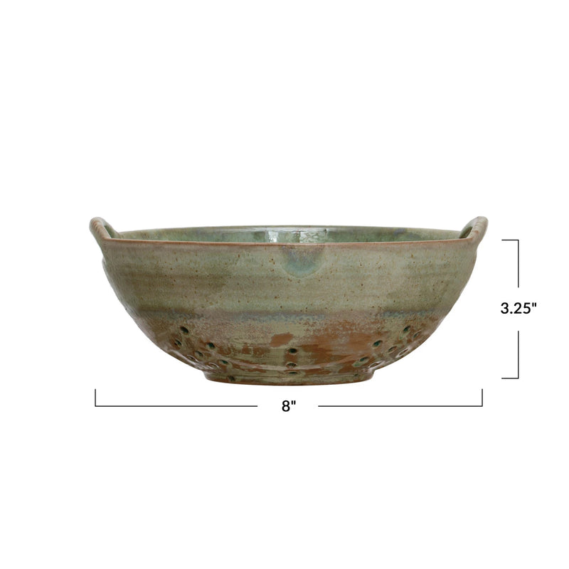 Stoneware Berry Bowl w/ Handles
