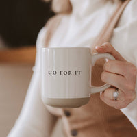 Go For It Stoneware Coffee Mug